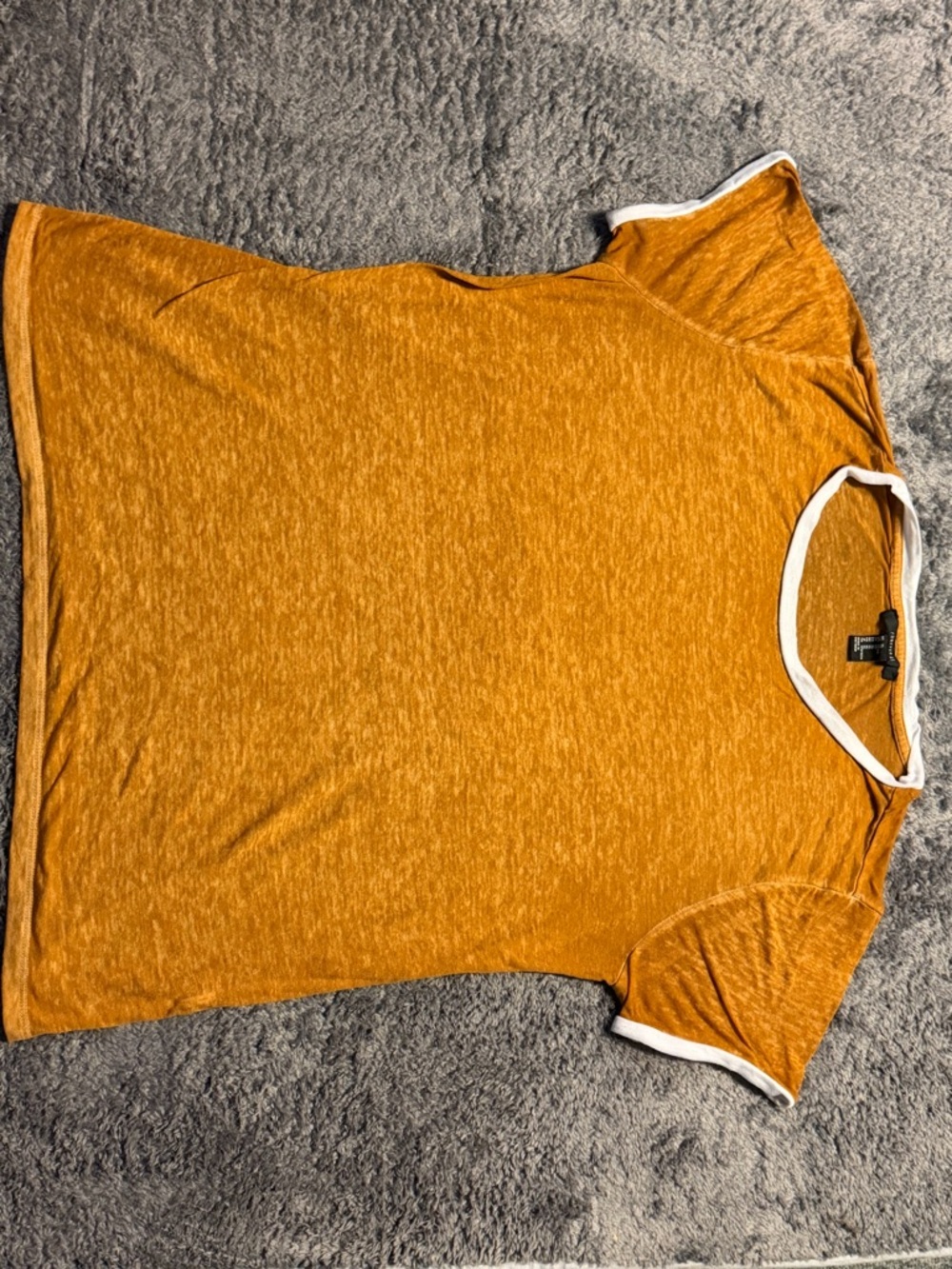 Forever 21 Mustard Yellow Short Sleeve Ringer Tee